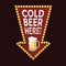 Vintage metal sign Cold Beer Here