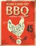 Vintage metal sign - Dad\'s BBQ Grunge effects can be easily removed.
