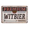 Vintage metal sign Witbier belgian Beer original