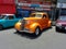 vintage metallic yellow Chevrolet Chevy Master coupe 1933-1942. Expo Warnes 2021 classic car show.