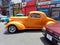 vintage metallic yellow Chevrolet Chevy Master coupe 1933-1942. Expo Warnes 2021 classic car show.