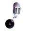 Vintage Microphone on White