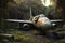 vintage military aircrafts in a forgotten graveyard