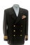 Vintage military dress uniform on display