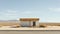 Vintage Minimalist Architecture In The Scorching Desert