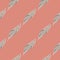 Vintage minimalistic botany seamless pattern with grey leaves ornament shapes. Pink background