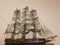 Vintage model wooden sailing ship