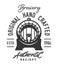 Vintage monochrome brewery logo