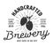 Vintage monochrome brewery logotype concept