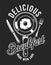 Vintage monochrome delicious breakfast logo