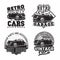 Vintage monochrome Hot Rod garage logo design