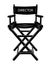 Vintage monochrome movie director chair concept