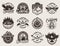 Vintage monochrome outdoor recreation emblems