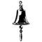 Vintage monochrome ship bell template