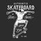 Vintage monochrome skateboard activity logo