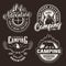 Vintage monochrome summer recreation logotypes