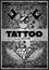 Vintage Monochrome Tattoo Studio Poster