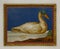 Vintage mosaic miniature made of semi-precious stones depicting floating bird