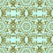 Vintage mosaic stylized seamless pattern