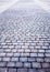 Vintage Moscow brick stone pavement background