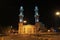 The vintage mosque in Manama at night, Bahrain