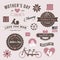 Vintage Mothers Day design graphic elements EPS 10 vector