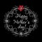 Vintage Mothers Day Label On Chalkboard. happy Mothers day gift card. Vector Mothers day