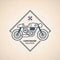 Vintage Motorbike Label