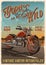 Vintage motorcycle poster