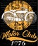 Vintage motorcycle poster t shirt graphic design