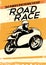 Vintage motorcycle racing poster