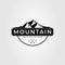 vintage mountain and stunning volcano landscape logo vector illustration design