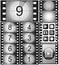 Vintage movie countdown on a 35mm silent film and 135 film frame