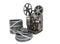 Vintage Movie Film Reels and Projector Isolated