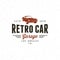 Vintage muscle car garage logo. vector illustration