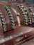 Vintage National cash register from the end of the 19th century on a window display in London