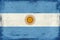 Vintage national flag of Argentina background