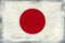 Vintage national flag of Japan background