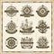 Vintage nautical labels collection