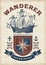 Vintage Nautical Wanderer Typography