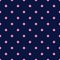 Vintage Navy Blue Seamless Pattern with Light Pink Polka Dots