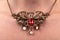 Vintage necklace red gem