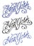 Vintage New York calligraphic handwritten lettering