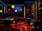 Vintage nightclub in art deco vibrant colors
