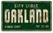 Vintage Oakland California City Limit Welcome Street Sign