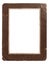 Vintage old cardboard photo frame isolated on white background