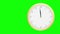 Vintage old clock. Motion graphics shape animation. Five 5 minutes to twelve o`clock countdown time. Movement of the minute hand