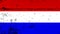 Vintage old flag of Nederland. Art texture painted national flag.