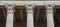 Vintage Old Justice Courthouse Column. Neoclassical colonnade with corinthian columns as part of a public building