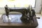 Vintage old manual sewing machine